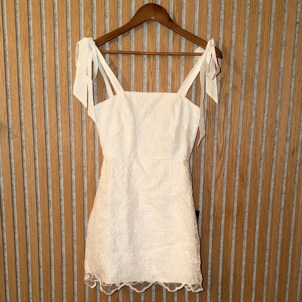 Lulu's White Lace Mini Dress
